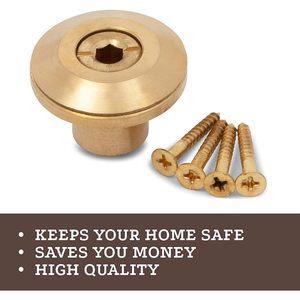 สมอบกยึดผ้าคลุมสระว่ายน้ำ Swimcare Brass ขนาด 9/16 x 12 เกลียว 1.50 OD พร้อมปลอกคอ สำหรับงานหนัก พร้อมสกรู - Product Image 5