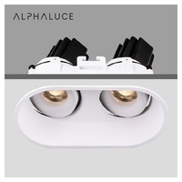 Spot encastrable de plafond noir or rose, downlight LED moderne 30W, 4 intensités réglables, downlight encastré 9W