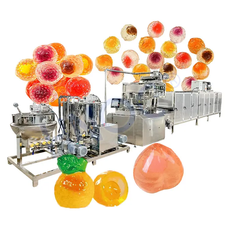 Automatische Verschillende Vorm Gummy Jelly Snoep Maken Machines Gummy Bear Jelly Soft Candy Making Machine