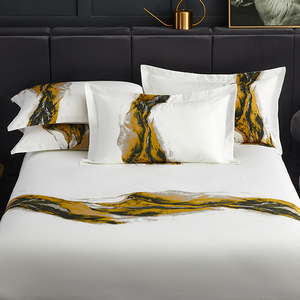 Groothandel Aanpasbare Commerciële Hotel Flat Sheet Hypoallergeen Anti-Slip Ademend Bedrukt Rekbaar Hoeslaken - Product Image 2