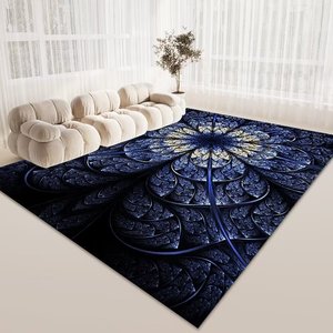 Tapis carré en polyester à imprimé abstrait pour salon, canapé, table basse moderne, couverture de chambre à coucher, tapis de chevet pour toute la pièce, vente en gros - Product Image 5