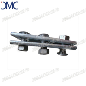 Collier de serrage pivotant en acier galvanisé, câble de maintien en acier inoxydable 304, bande en caoutchouc de 20 mm, double/triple boulon, pince pour câble métallique fixe JMC en pouces - Product Image 3