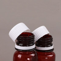 30ml 50ml 60ml 100ml 120ml 250ml Bouteille de sirop contre la toux maigre en PET vide bouteille de liquide de médecine ambre clair avec tasse à mesurer