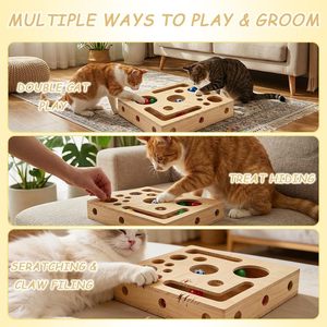 Nouvelle boîte d'enrichissement ludique pour chat, boîte à lime à ongles pour chat avec papier de verre intégré, alternative sans stress à la coupe des ongles - Product Image 3