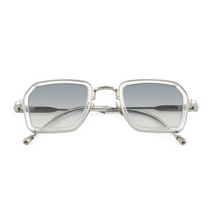 Gafas de Sol Lmamba con Logotipo Personalizado, Montura Metálica Cuadrada Retro, Lentes Grandes Vintage, Gafas de Sol Polarizadas de Acetato de Alta Calidad para Hombre y Mujer - Product Image 4