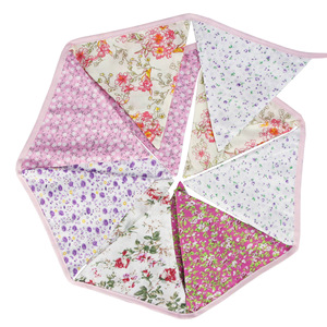 <span class=keywords><strong>Banderines</strong></span> triangulares DAMAI de 3,2 M, 12 Uds., banderas de tela de algodón, guirnaldas de <span class=keywords><strong>banderines</strong></span> para fiesta de cumpleaños, boda, Baby Shower, fiesta de té - Product Image 3