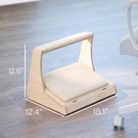Repose-pieds ergonomique rectangulaire en bois avec compartiment de rangement dissimulé, design moderne pour le bureau – Ventes flash
