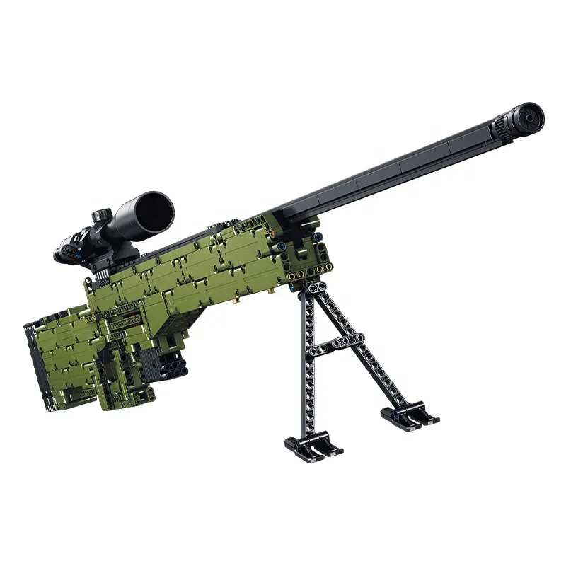 Panlos 670001 AWM Sniper Rifle 1: 1 Shot Gun Building Block Set modello di arma accessori militari MOC Bricks Toys for Kids