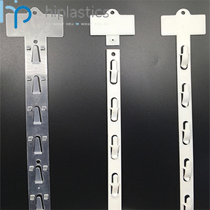 Hiplastics Merchandising Nhựa Treo Clip Strip Với S Hooks Có Thể Gập Lại Hiển Thị Cho Rack - Product Image 1