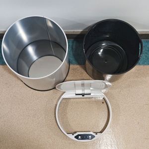 Poubelle intelligente ronde en métal de 12 L avec capteur de mouvement à une touche, chargement automatique, fermeture douce, pour cuisine et salle de bain - Product Image 6