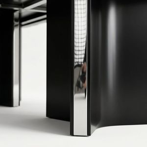 Juego de Comedor Moderno de Piedra Sinterizada Negra, Base de Acero Inoxidable de Lujo, Rectangular, de Mármol, para 6 Personas, Muebles para Habitación de Hotel - Product Image 4