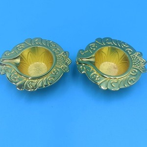 Lampes à huile rondes en fonte, bougeoirs Diwali, cadeau pour usage professionnel - Product Image 3