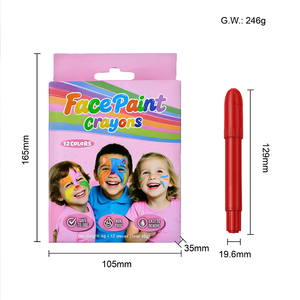 Gp Groothandel 12-kleuren Niet-Giftig Mineraal Veilig Skin Twist Face Painting Pen Wasbaar Bodypaint Crayon Stick Set Halloween - Product Image 3