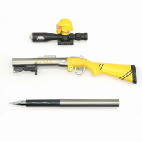 Stylo gel fantaisie en forme de fusil de sniper, en plastique, encre bleue/noire, 0,5 mm, Winner Winner Chicken Dinner PUBG, design créatif, stylo pour l'école et le bureau
