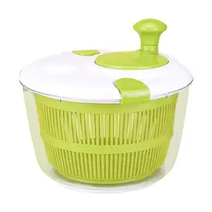 New Salad Dehydrator Manual Rotating Centrifugal Dehydration Tool Vegetable Fruit Cleaning Dehydrator Drain Basket Kitchen Tools