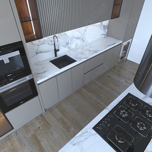 New Arrival Automatic Kitchen <strong>Pantry</strong> <strong>Cabinet</strong> Storage Corner Frameless Grey Kitchen <strong>Cabinet</strong> With Island - Product Image 3