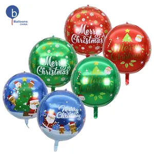 22英寸欢乐圣诞4D箔气球派对装饰浮动氦气球