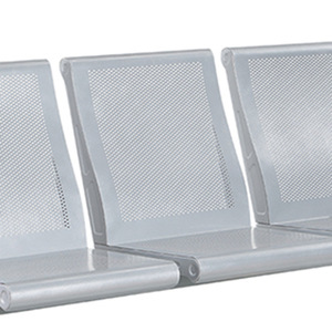 Chaise d'attente en alliage d'aluminium Europe And Aluminum Alloy P1607AL avec accoudoirs pour hôpitaux et espaces publics, couleur argent - Product Image 2