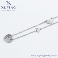 Collier de charme haut de gamme en acier inoxydable en forme de cœur d'oiseau Xuping Jewelry 45744