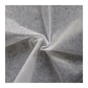 White Black Polyester Fusible Interfacing Adhesive Non Woven Interlining Fabric For Clothes