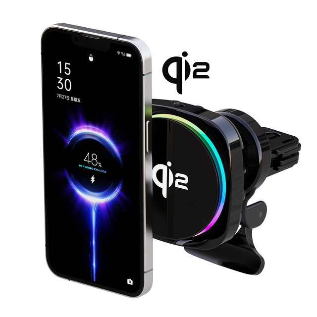 Factory Private Model Trending  Qi2 Magnetic Wireless Car Charger  for Iphone 12 13 15 16 Pro Max