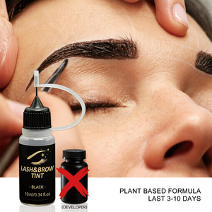 Tinte de Cejas para Artistas, Sin Necesidad de Desarrollador, Tinte de Cejas <span class=keywords><strong>Ceje</strong></span> Eyebrow Tint 10ml, Tinte para Ojos, Tinte para Pestañas, Cosmético Marrón Negro, Dura de 3 a 7 Días, OEM - Product Image 1