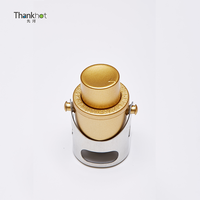 Thankhot Bouchon à vin Bouchon à champagne Loquets simples en acier inoxydable Pompe en plastique de qualité alimentaire Vide Sparkling Fizz Preserver