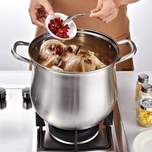 Marmite en acier inoxydable 18/10 avec couvercle en verre trempé, marmite vapeur multifonctionnelle compatible avec tous les types de cuisinières - Product Image 5