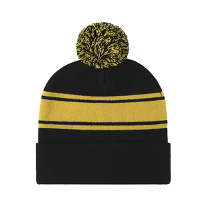 <strong>Custom</strong> Own Brand Unisex Winter Warm Embroidery Logo Bobble Hat Acrylic Jacquard <strong>Pom</strong> <strong>Pom</strong> <strong>Beanies</strong> - Product Image 2
