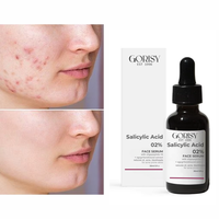 Sérum Personnalisé à 2% d'Acide Salicylique 30ml Liquide Visage Vitamine C Bio Végétalien Sans Cruauté Anti-Âge Éclaircissant Exfoliant Or