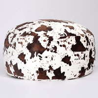 SAC rond en mousse pour animaux, 5 pieds, fessier brun et blanc, imprimé, sacs de haricots, pochette de dessin animé avec remplissage