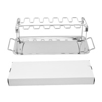 Panier de cuisson pliable minimaliste en acier inoxydable de haute qualité, sans revêtement, avec bac de récupération des graisses, pour barbecue extérieur – Vente directe usine