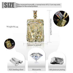 <span class=keywords><strong>Pendentif</strong></span> personnalisé en argent sterling S925 pour homme, bijoux hip-hop, <span class=keywords><strong>pendentif</strong></span> Moissanite, bijoux en diamant de laboratoire, <span class=keywords><strong>pendentif</strong></span> religieux Grim Reaper - Product Image 3