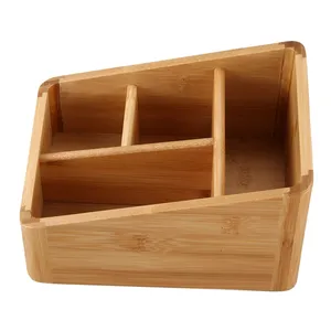 Экологичный Деревянный домашний стеллаж, Настольный ящик для хранения, держатель с дистанционным управлением, коробка для карандашей