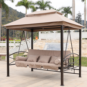 Meubles de <span class=keywords><strong>jardin</strong></span> de haute qualité, chaise suspendue de patio extérieure pour 3 personnes, lit, gazebo <span class=keywords><strong>avec</strong></span> <span class=keywords><strong>moustiquaire</strong></span> - Product Image 2