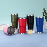 Gobelet isotherme classique de 30 oz pour le voyage, tasse à café à double paroi, couvercle en acier inoxydable, mug à bière, logo gravé au laser