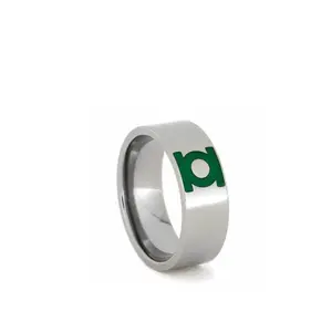 Bague en titane <span class=keywords><strong>Super</strong></span> <span class=keywords><strong>Héros</strong></span> gravée du symbole de <span class=keywords><strong>Green</strong></span> <span class=keywords><strong>Lantern</strong></span>, bagues en titane <span class=keywords><strong>Green</strong></span> <span class=keywords><strong>Lantern</strong></span> - Product Image 1