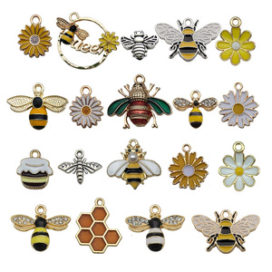 Hot bán dễ thương Ong Mật ong men Mặt dây Charms nhiều phong cách hợp kim thời trang Charms đối với DIY trang sức làm vòng đeo tay vòng cổ - Product Image 6