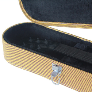 Étui rigide en cuir jaune pour guitare électrique, fermeture à glissière, pour guitare et basse, modèle D0100XUV91V - Product Image 5