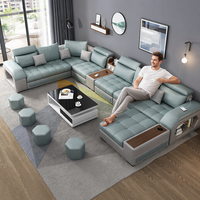 Sofá de tela de látex ecológico de diseño contemporáneo, juego de sala de estar que ahorra espacio para centro comercial, Hotel, Villa, dormitorios de Hospital