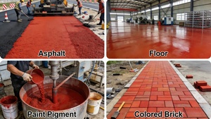 Poudre de pigment <span class=keywords><strong>d</strong></span>'oxyde de fer inorganique pour cuir, céramique, peinture époxy, revêtements de sol, teinture métallique - Product Image 5