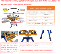 Machine d'impression sérigraphique manuelle pour t-shirts, 4, 6 ou 8 couleurs