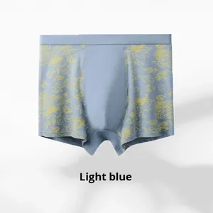 Calzoncillos bóxer de algodón de cintura alta para hombre, entrepierna profunda, holgados, transpirables, elásticos, tallas grandes y extragrandes - Product Image 4