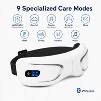 Masseur oculaire chauffant avec musique, masque chauffant visible pour les yeux fatigués, relaxant et apaisant, appareil pliable pour le soin des yeux