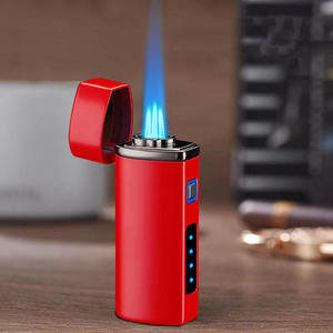 Briquet torche triple flamme en alliage de zinc à 3 jets, rechargeable par USB, au <span class=keywords><strong>butane</strong></span>, vente directe usine, pas cher - Product Image 5