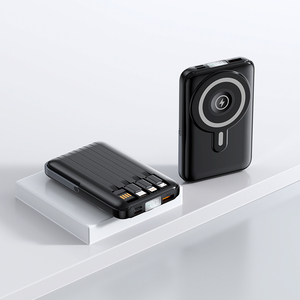Chargeur sans fil avec câble intégré et affichage LED Power Bank - Product Image 1