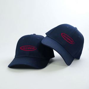 Gorra de Béisbol Unisex de Alta Calidad al por Mayor, 100% Algodón, 6 Paneles, Color Azul Marino, con Logotipo Personalizado - Product Image 2