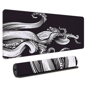 Custom Eco-friendly Rubber Non-Slip Desk Mat Black White Cthulhu Tentacle Large Waterproof Extended Gaming <strong>Mouse</strong> <strong>Pad</strong> in Stock - Product Image 1