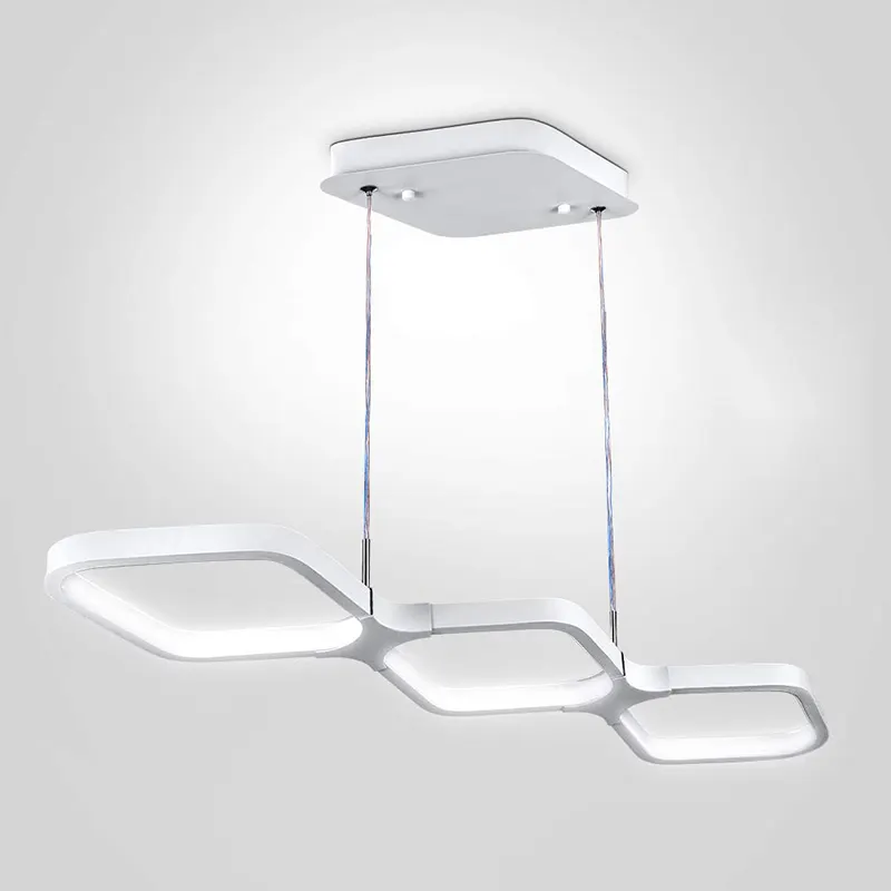 Plafonnier LED suspendu à intensité modulable, design moderne et simpliste, idéal pour une table à manger