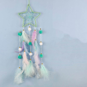 <span class=keywords><strong>Attrape</strong></span>-rêves étoile lune chat avec lumière <span class=keywords><strong>pour</strong></span> enfants filles chambre décor à la maison coloré plume <span class=keywords><strong>attrape</strong></span>-rêves artisanat fait à la main - Product Image 6
